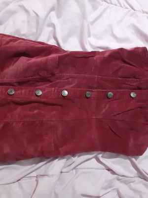 Bershka mini corduroy dress burgundy new with buttons and pockets