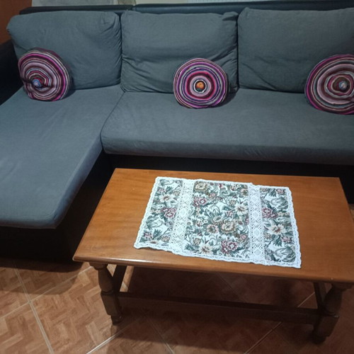 Corner sofa bed with storage, grey