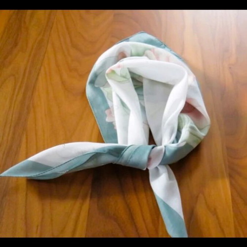 Cacharel Anais Anais Floral Bandana scarf used, multicolor cotton