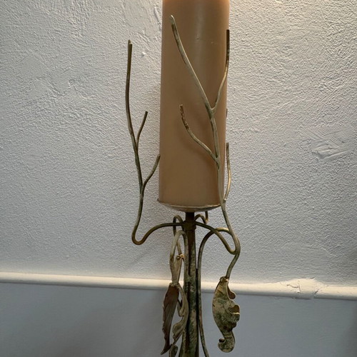 Wedding Candle Set with Candle Holders like new