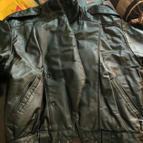 Leather jacket used, size M, black