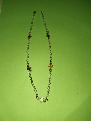 Children's silver chain 925 with 950 crosses like new, 35 cm