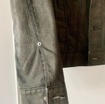 Obey waxed jean jacket used, green, size M