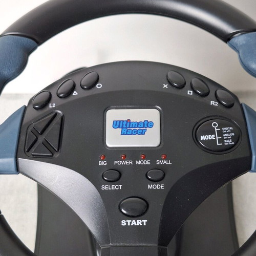 Ultimate Racer 3-in-1 Steering Wheel with Pedals and Gear Lever used for PS2 PS1 PS
