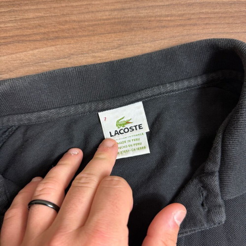Lacoste Men's Polo Shirt Black XL Like New
