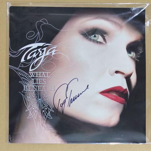 Tarja Turunen What Lies Beneath Autographed Promo Photo LP Size like new