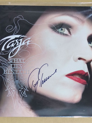 Tarja Turunen What Lies Beneath Autographed Promo Photo LP Size like new