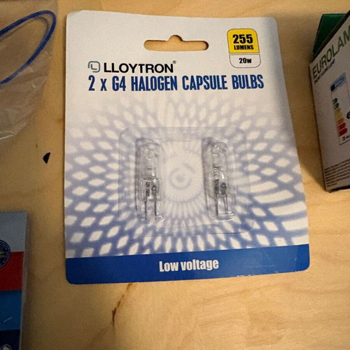 Electrical lighting set new with cable, switch, sockets and bulbs