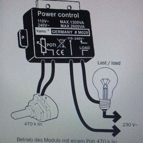 Kemo M028 power controller like new