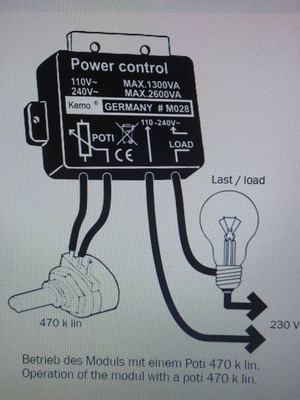 Kemo M028 power controller like new