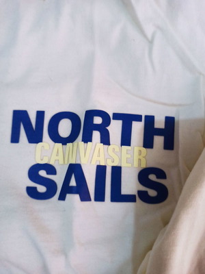 North Sails T-shirt new, white with print, size L