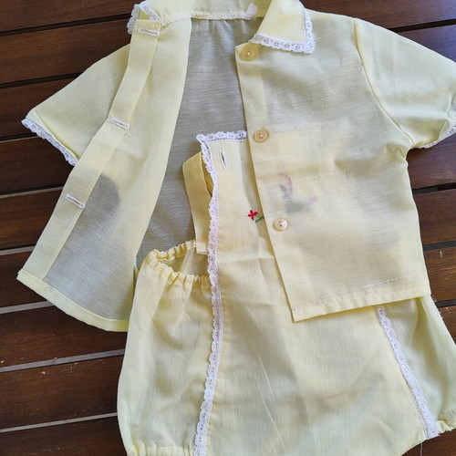 Vintage Baby Set 2pcs Romper and Shirt Like New 0-3 Months