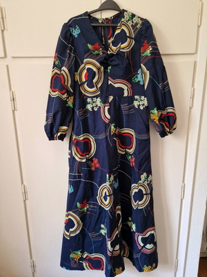 Long dress like new, blue multicolor, size M/L