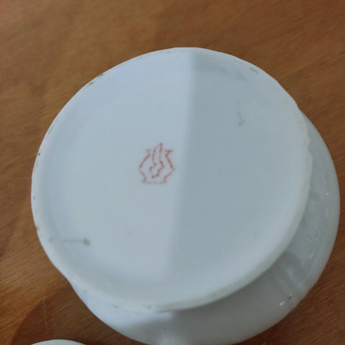 Porcelain sugar and milk set used, Russian brand