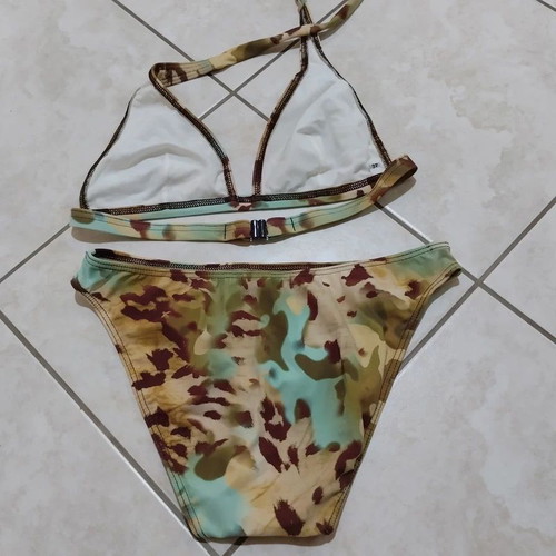 Star bikini set S animal print leopard print new
