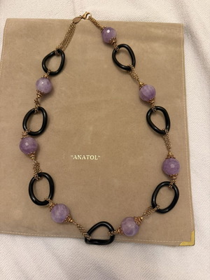 Anatol necklace with black and purple beads