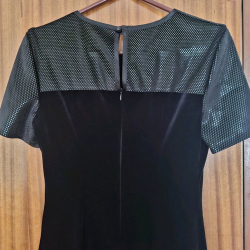 Black velvet midi dress like new EU46