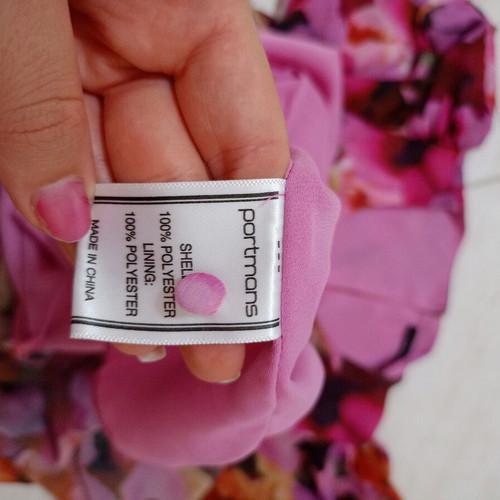 Portmans Floral Cocktail Dress, Pink and Purple, Size M