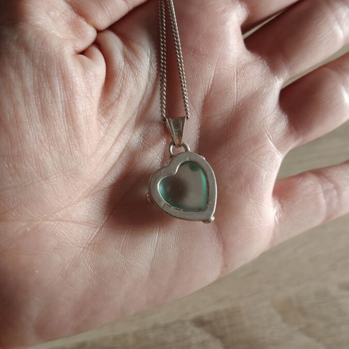 Silver chain with three pendants used, 925 sterling, 20cm
