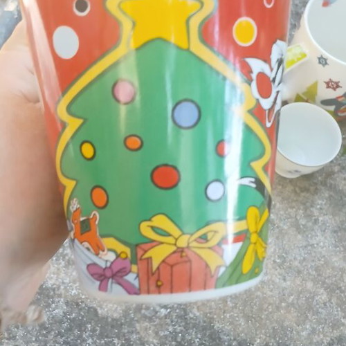 Christmas Mug with Cartoon, Like New
