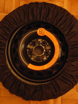 Genuine spare tire new 125/80/15 for Alfa Romeo GTV TS & Spider with cover and accessories