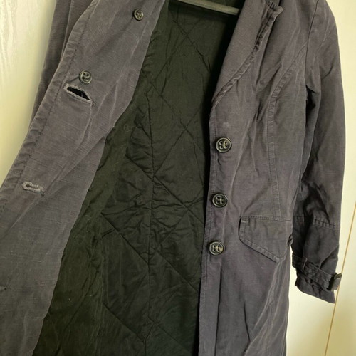Benetton coat used, casual, 100% cotton, dark blue