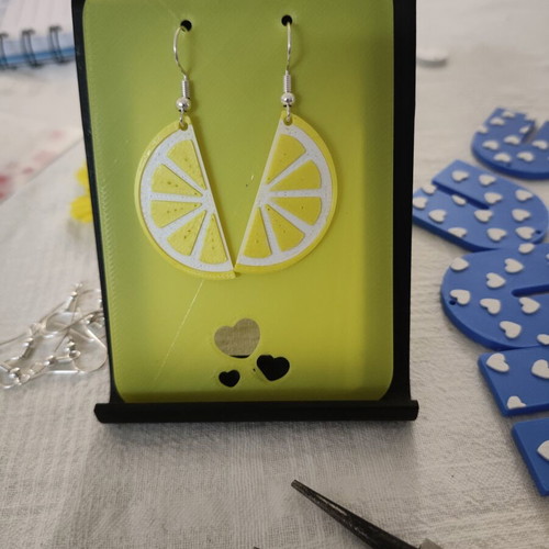 Lemon Slice 3D printing earrings made to order