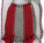  Παραδοσιακό Ταγάρι, Τσάντα Μακραμέ ώμου, Macrame handbag, shoulder bag by MariasCrafts