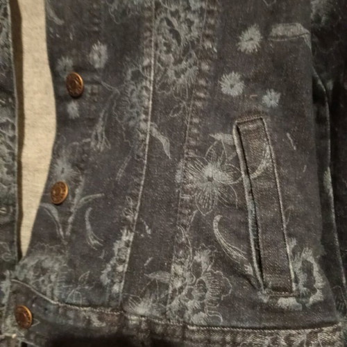 Laura Ashley jean jacket new, size UK 8, blue with floral pattern