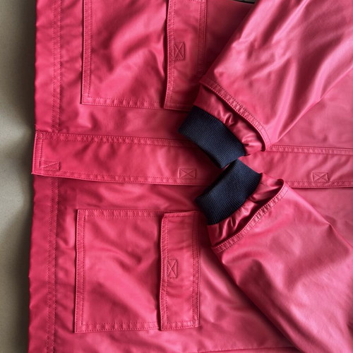Petit Bateau waterproof parka for girls, pink, size 8 years