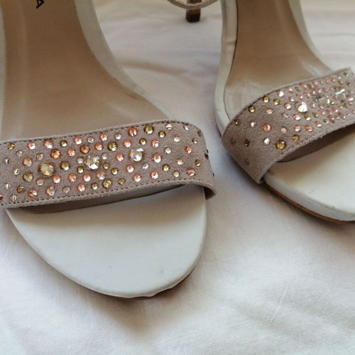 Roberto Botella women's high heel sandals size 38, pink crystals