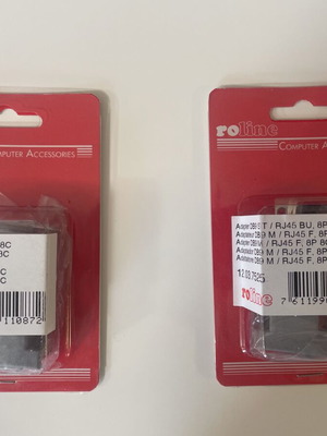 Roline Adapter 12.03.7525 and 12.03.7530 new, set of 2 pieces