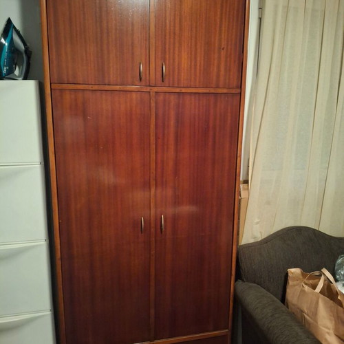 Folding single bed with solid wood frame