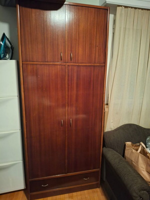 Folding single bed with solid wood frame