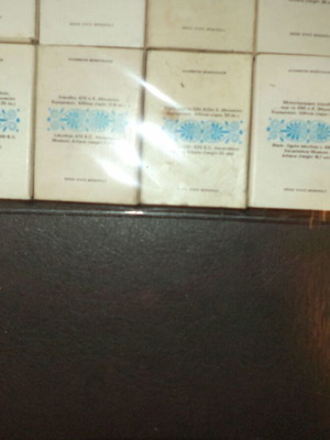 Empty matchboxes set used