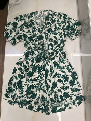 Floral romper with cut-out, size Small, like new