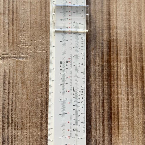 Logarithmic slide rule used