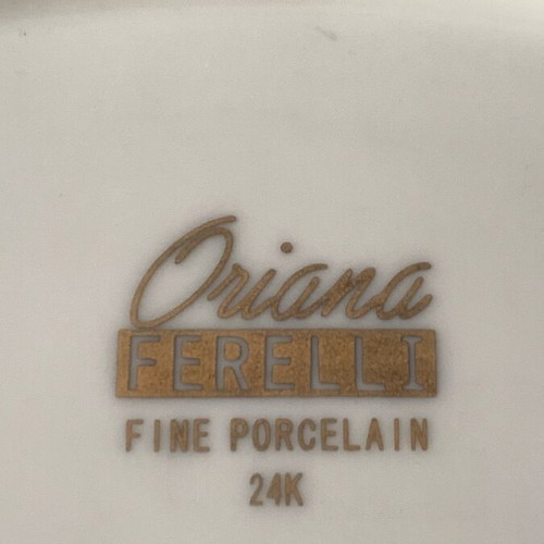 Serving plate new, 24 karat gold
