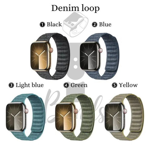 Denim Band with Magnetic Closure for Apple Watch New