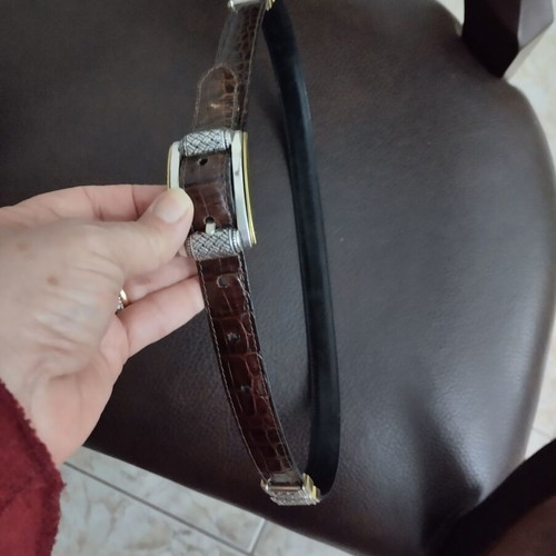 Double-sided belt black and brown like new, 95 cm