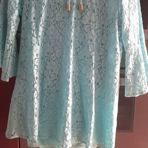 Mini lace dress turquoise Zig Zag new, size M