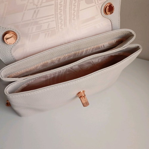 Ted Baker leather women's crossbody bag like new, ecru/blue