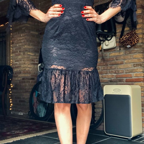 Mangano dress new, black, size M