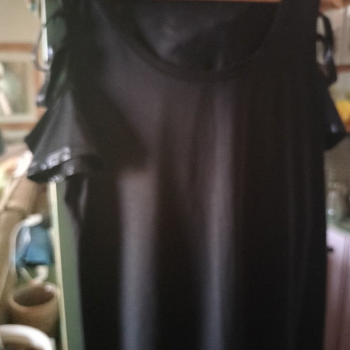 Blouse with shoulder cutouts black, size XL, like new