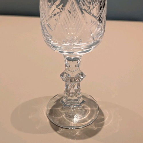 Crystal glass set bar & wine like new, 95 pieces Bohemia style