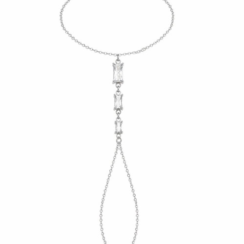 Chain finger bracelet new, stainless steel
