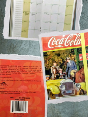 Vintage Coca-Cola planner 2009-2010 new
