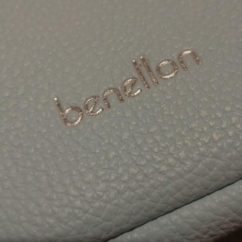 Benetton Mini Crossbody Phone Bag like new, turquoise and silver