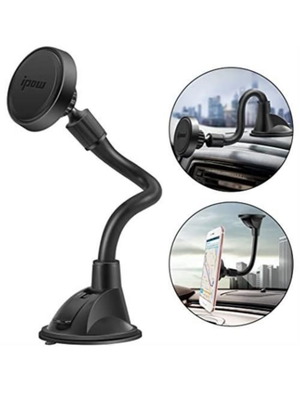 IPOW phone holder with 4 metal plates and reinforced black suction cup new