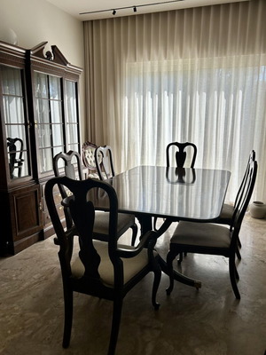 Carved Mahogany Dining Set 7 Pieces